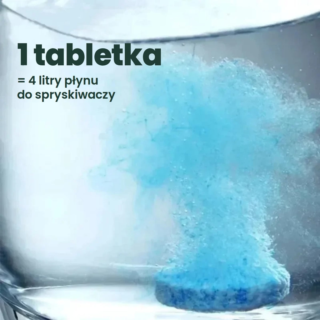 Jedna tabletka daje 4 litry płynu do spryskiwaczy